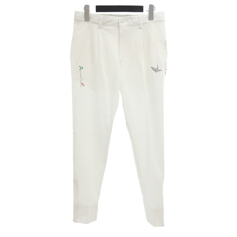 1PIU1UGUALE3 GOLF ADP GOLF ZIP SLACKS ジップ スラックス パンツ ホワイト メンズ3_画像1