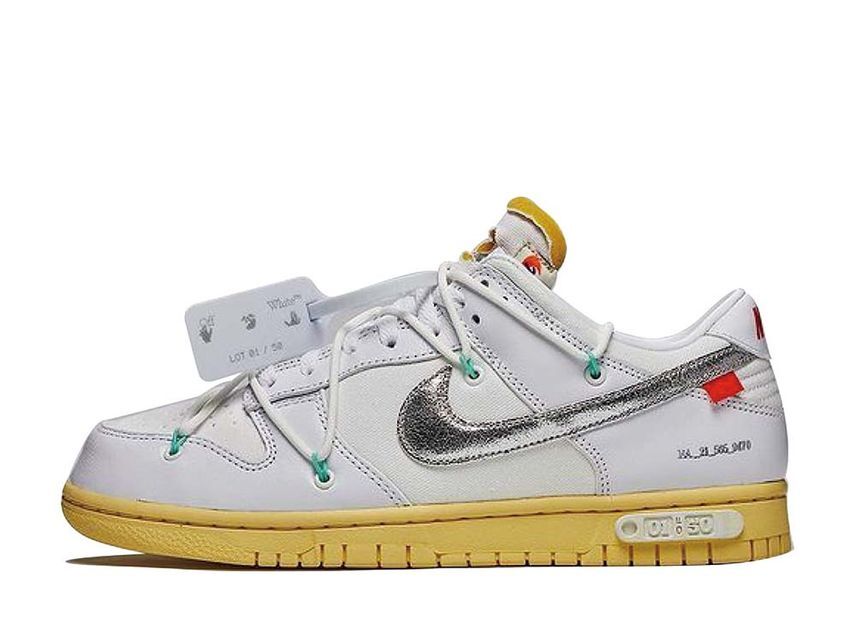 OFF-WHITE NIKE DUNK LOW 1 OF 50 "WHITE 1" 28.5cm DM1602-127_画像1