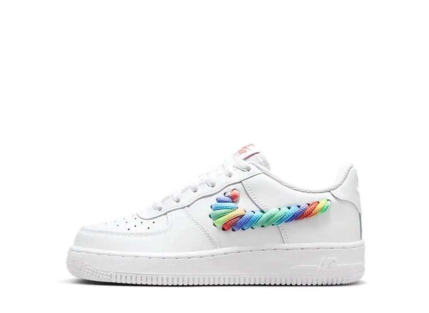 Nike GS Air Force 1 Low "Rainbow Swooshes" 25cm FQ4948-100_画像1