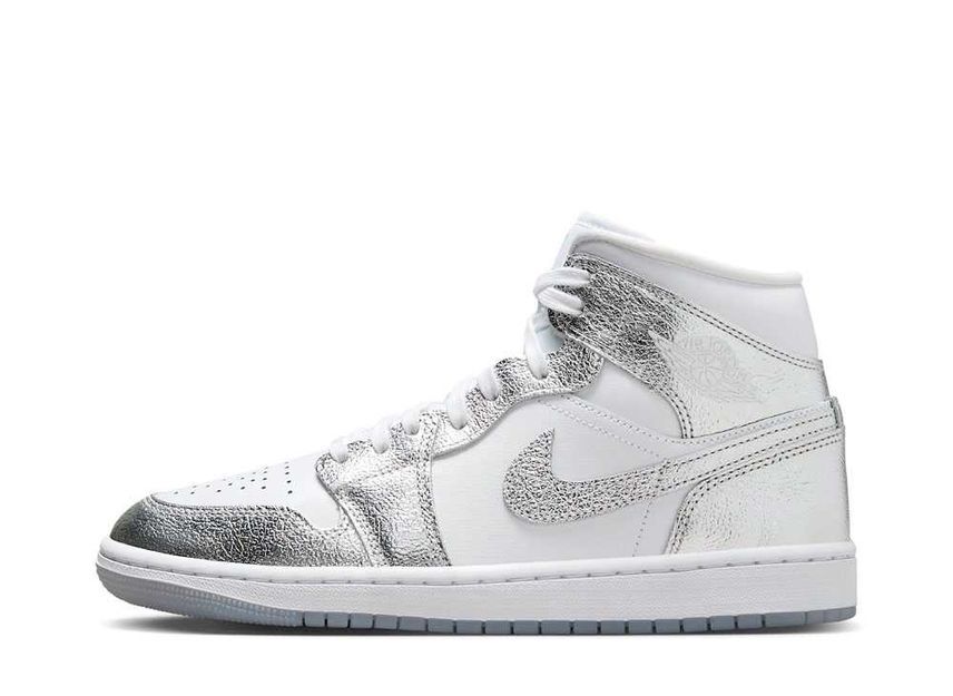 Nike WMNS Air Jordan 1 Mid SE "Metallic Silver" 24.5cm FN5031-100_画像1