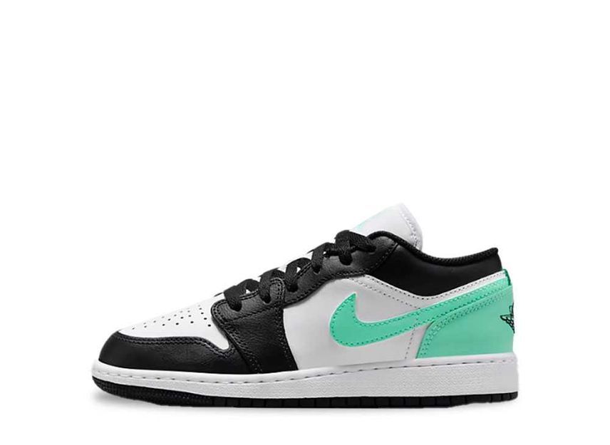 Nike GS Air Jordan 1 Low "White/Green Glow/Black" 24cm 553560-131_画像1