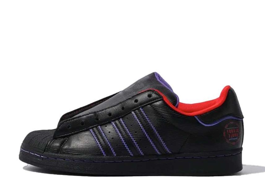 Bloody Angle adida Originals Superstar Laceless "Core Black/Red" 26cm FZ6568_画像1