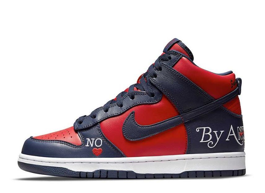 Supreme Nike SB Dunk High By Any Means "Red/Navy-White" 27.5cm DN3741-600_画像1