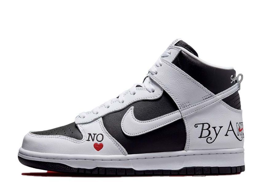 Supreme Nike SB Dunk High By Any Means "White Black" 26cm DN3741-002_画像1