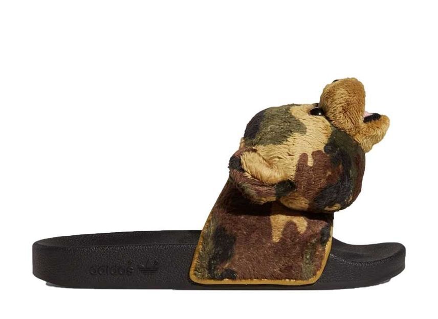 Jeremy Scott adidas Originals Adilette Teddy "Camo" 27.5cm H02882_画像1