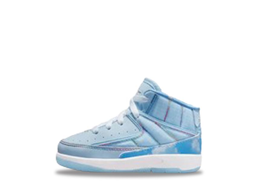 J Balvin Nike TD Air Jordan 2 Retro SP "Celestine Blue/White/Multi Color" 11cm DQ7692-419_画像1