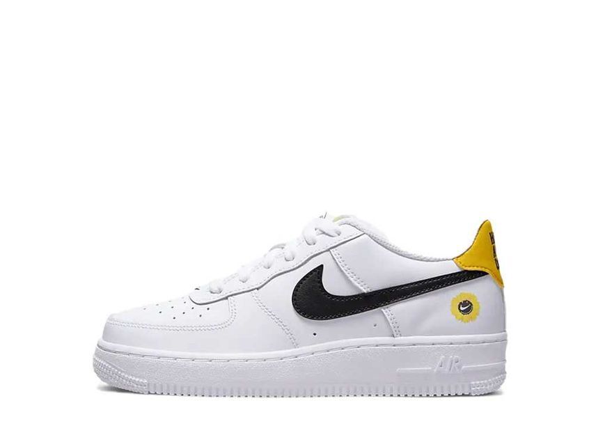 Nike GS Air Force 1 Low '07 LV8 "White/Black/Yellow" 24cm DM0983-100_画像1
