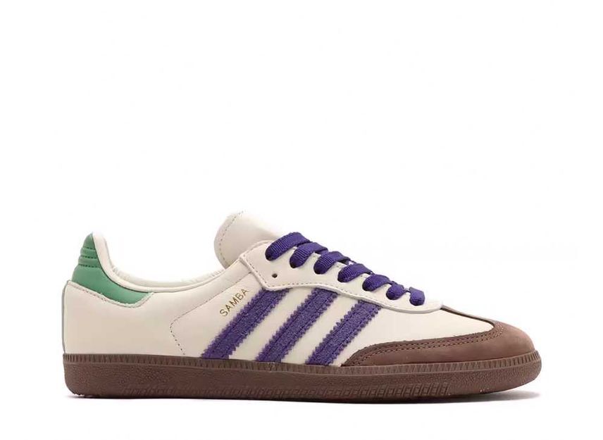 adidas Originals WMNS Samba OG "Off White/Collegiate Purple/Preloved Green" 24cm ID8349_画像1