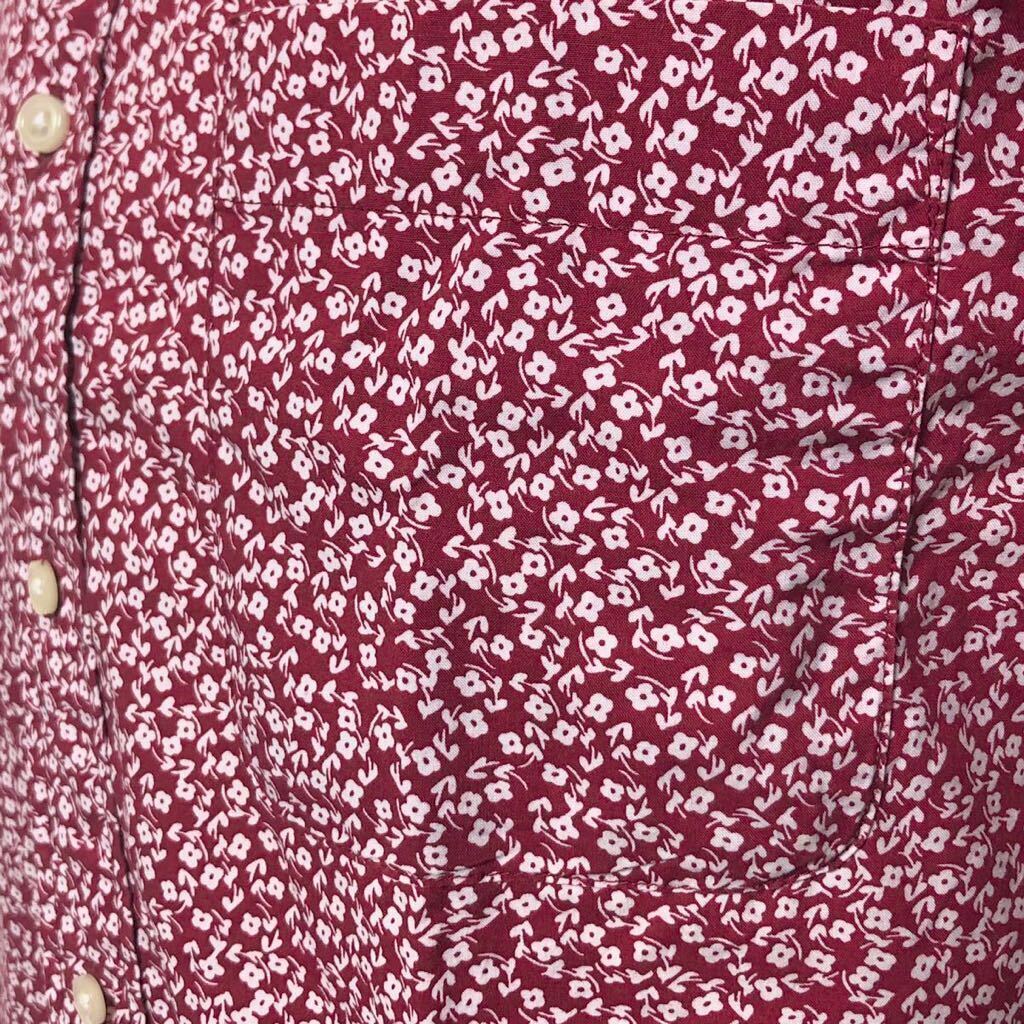 サンプル非売品 花柄長袖シャツ 美品 80s初期ヴィンテージの画像3