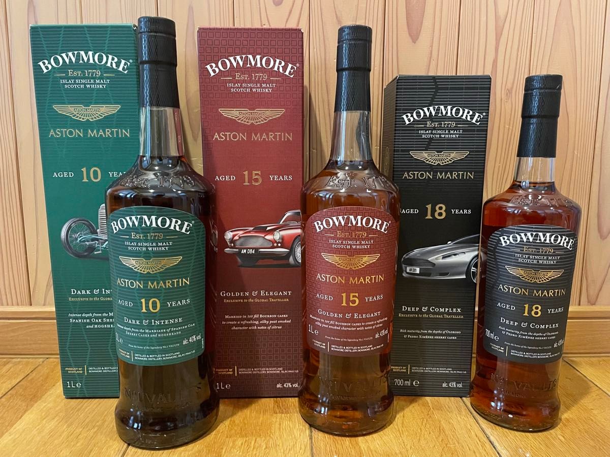 ボウモア アストンマーチン(18年・15年・10年)3本セット 新品 ボウモア アストンマーチン(18年・15年・10年)3本セット 新品