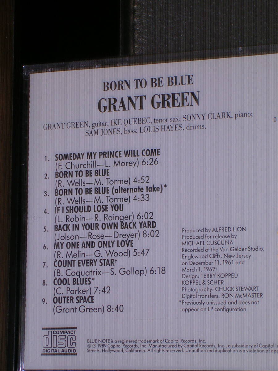 輸入盤(BN未発表)CD Grant Green (グラント・グリーン)／BORN TO BE BLUE_画像3