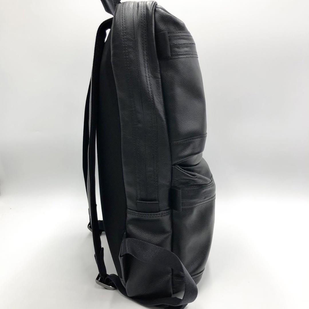 1 jpy ~[ ultimate beautiful goods ]POTER Porter Yoshida Kaban rucksack guard Day Pack black leather business A4 men's commuting rare rare 