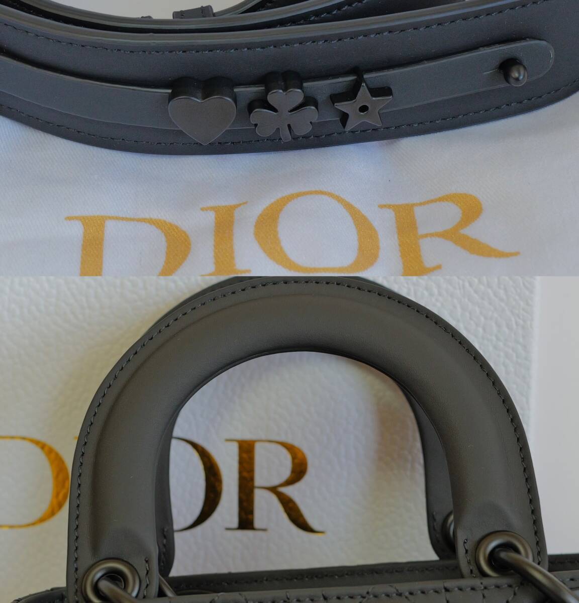 クリスチャンディオール MY ABCDIOR レディ ディオール スモール M0538SLOI M989 マット ブラック バッグ Christian Dior Lady Diorの画像7