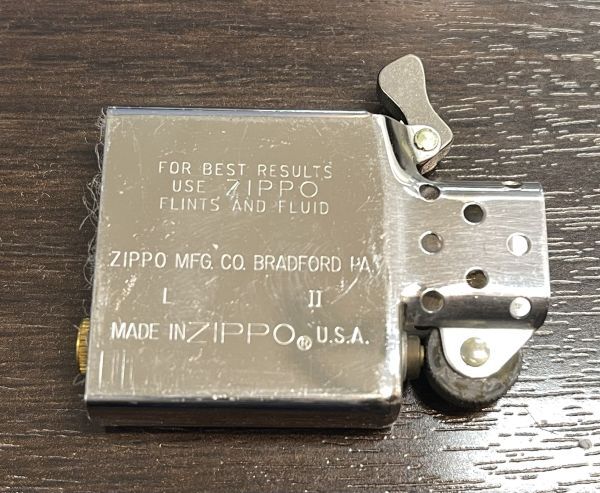 202725-233-08 未使用 ZIPPO ジッポー オイルライター FOR THE LIGHT OF YOUR LIFE 1980~ ブラウン茶系 1986年製 同梱不可/単品取引のみの画像6