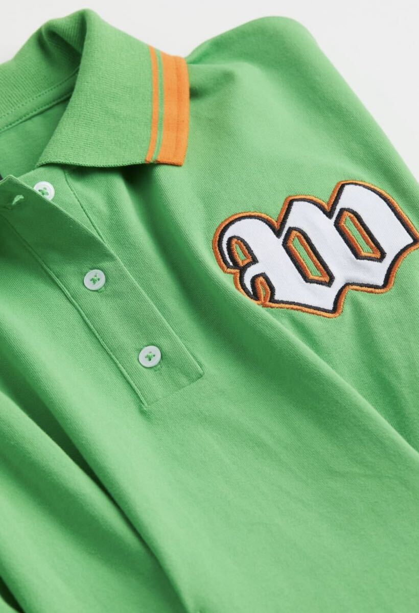  новый товар нераспечатанный H&M хлопок рубашка платье M размер зеленый зеленый цвет рубашка-поло One-piece H and M женский девушки Kids 