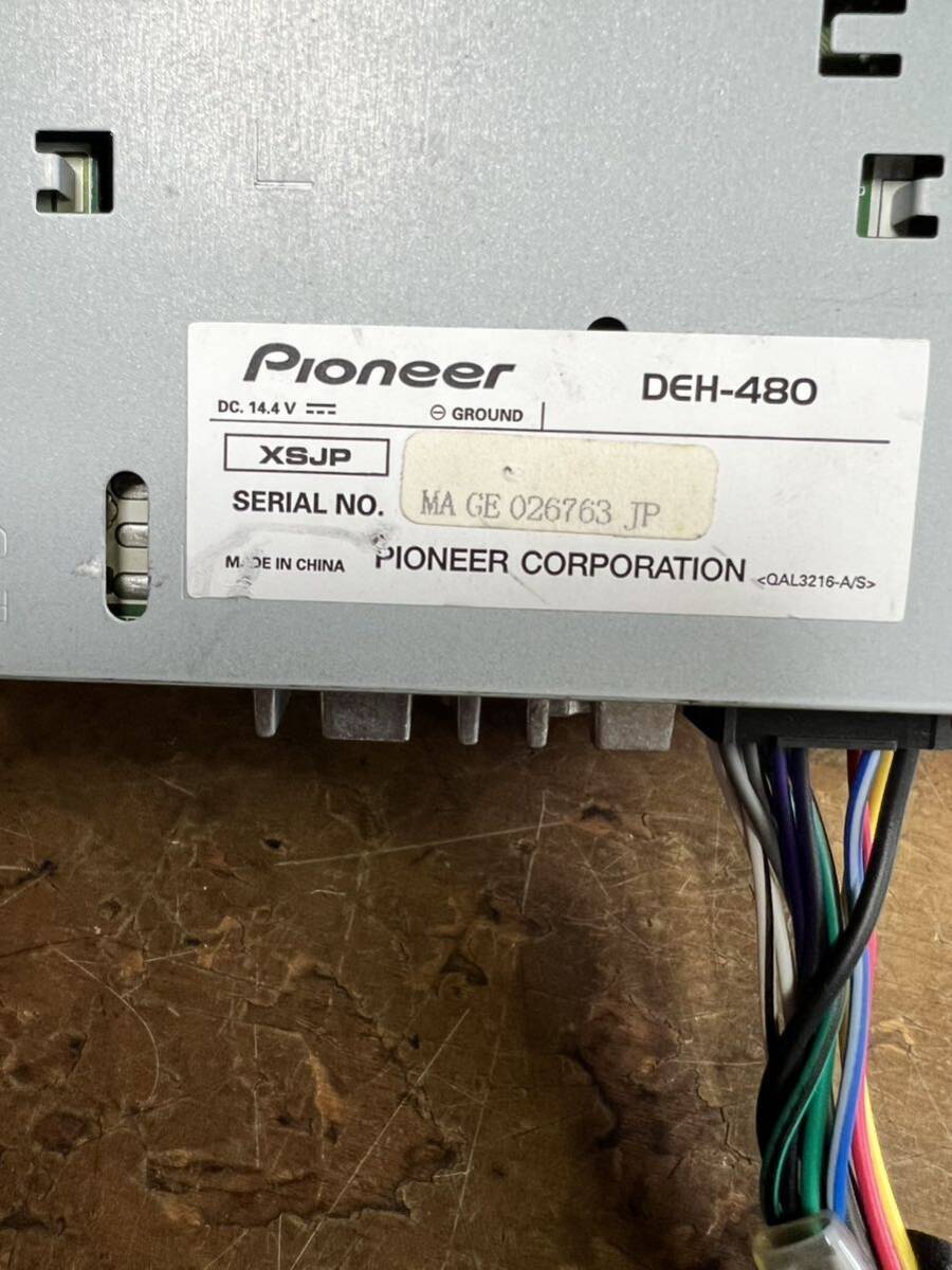 Pioneer carrozzeria DEH-480 CDデッキ CDプレイヤー USB 動作確認済 傷汚れ有 送料着払い _画像4
