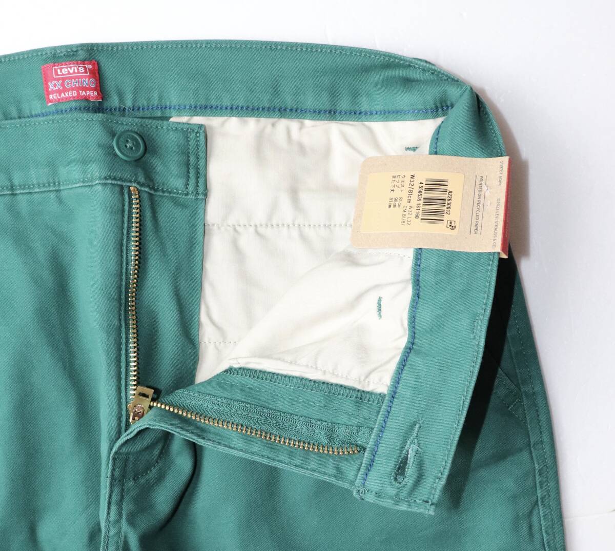 新品 リーバイス A2263-0012 W34 L32 XX CHINO リラックステーパー グリーン/緑 チノパン ストレッチツイル LEVIS ☆_画像4