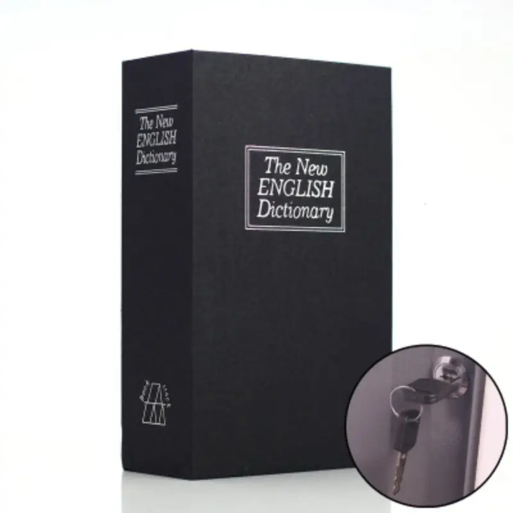  book box dial type black storage camouflage -ju crime prevention largish size book@ dictionary iron box strong stylish Schic . design 