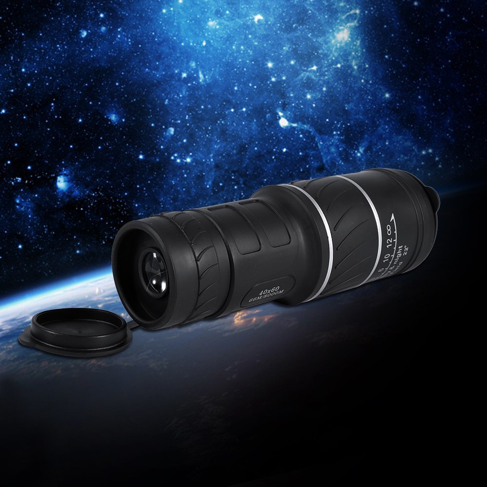 490 monocle telescope night vision single eye zoom telescope 40X60tere scope small size type light weight height magnification black 