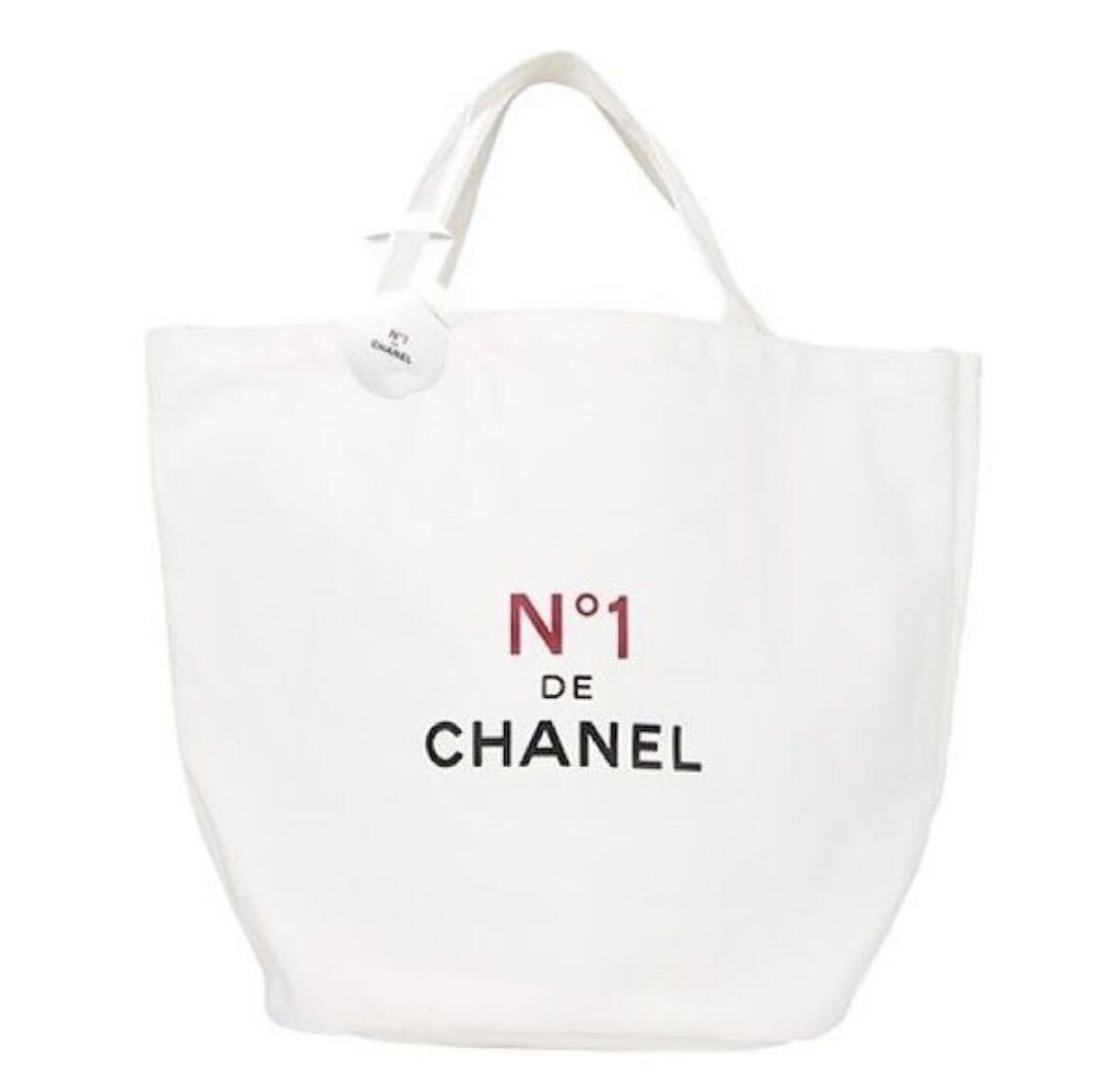 新品　シャネル　CHANEL ノベルティ トートバッグ　白　ホワイト　カメリア