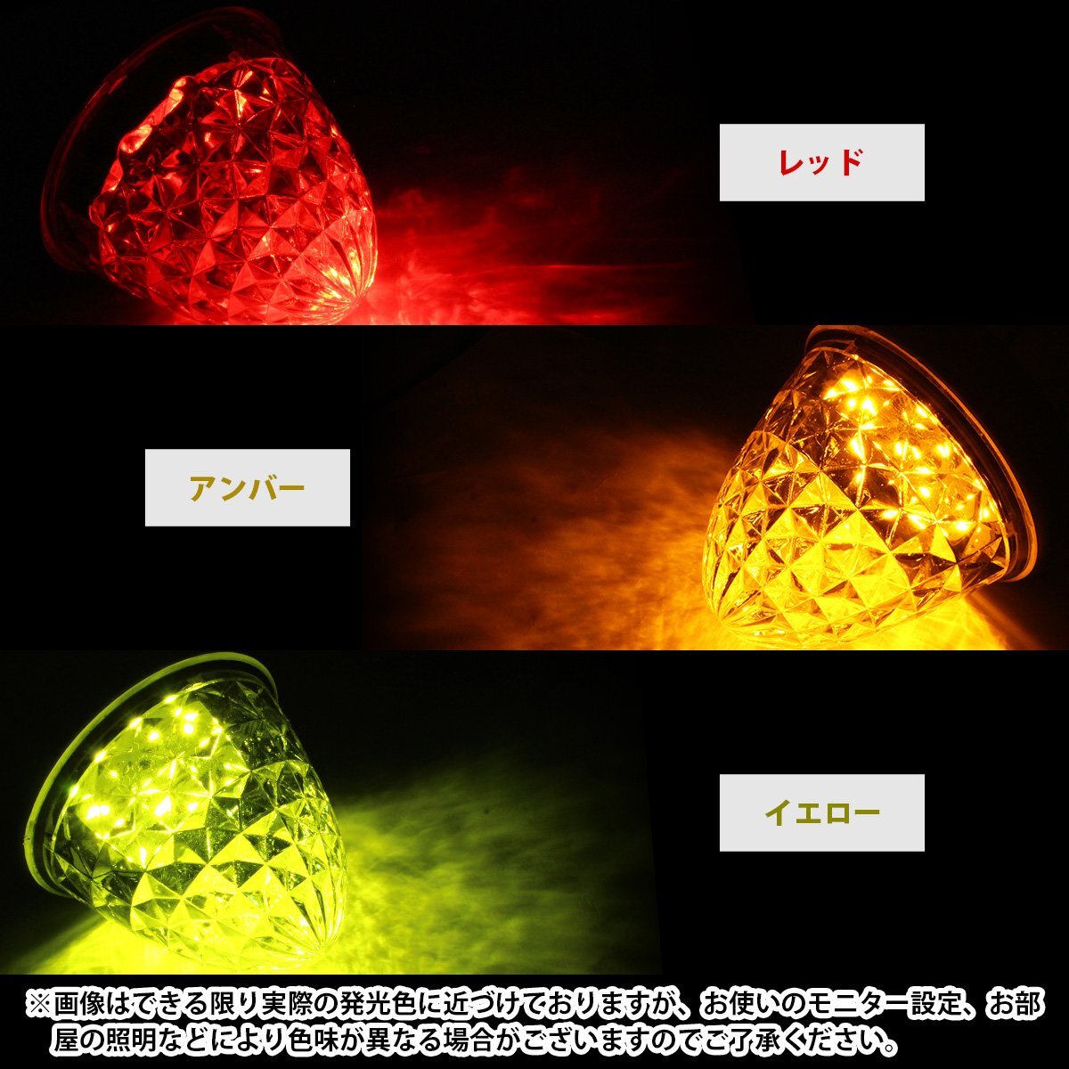 トラック LED サイドマーカー 24V 2段発光 16LED ブルー 1個 路肩灯/車幅灯/バスマーカー/マーカーランプ/デコトラ_画像4