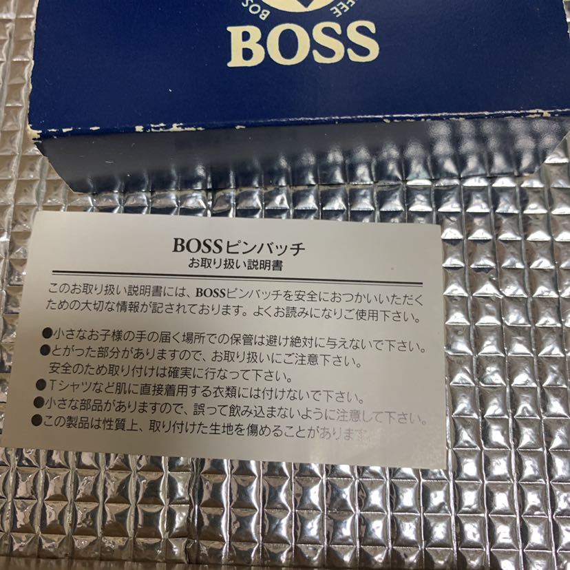 サントリーBOSS【非売品・ピンバッチ2点セット】未使用保管品［現状現品渡し】店舗倉庫保管［当時物】ボス［令和】_画像3