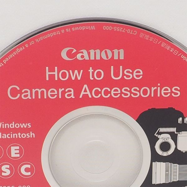 Canon How to Use Camera Accessories CT0-7255-000 CD-ROM Canon tube 17100
