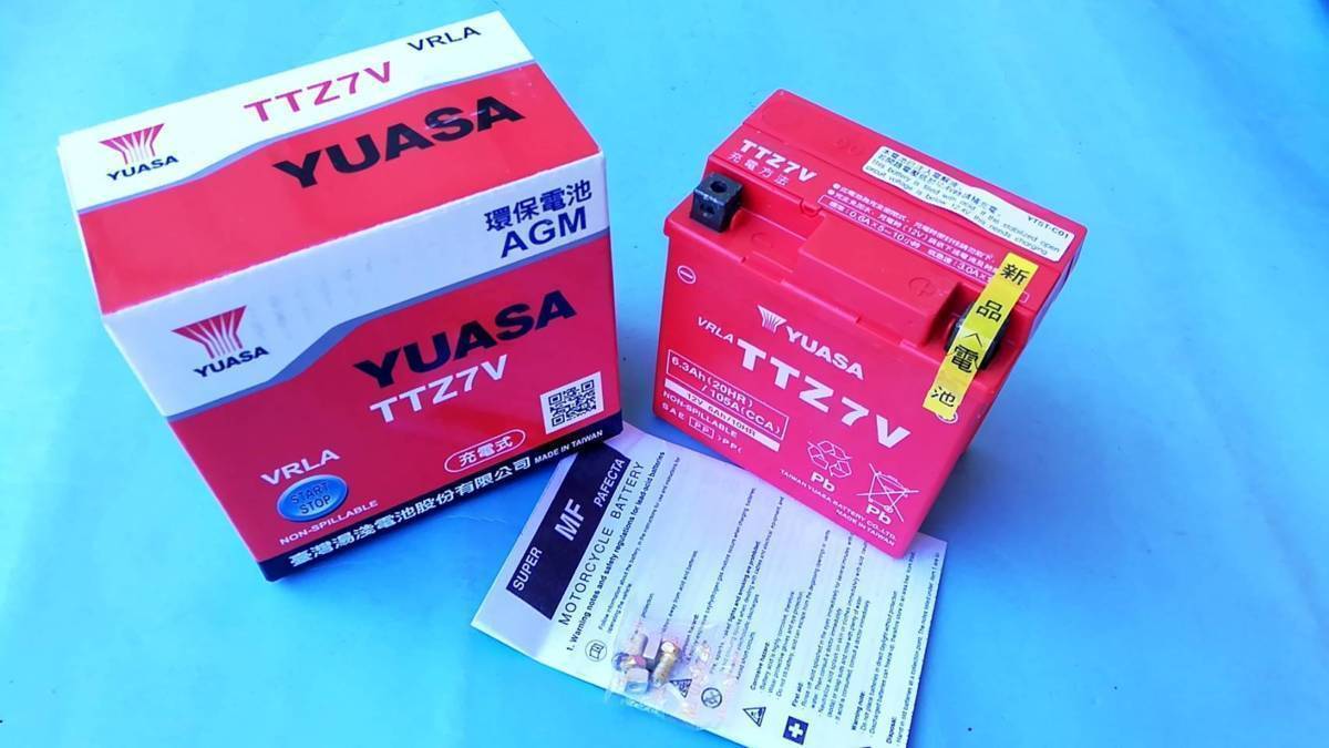 YUASA 台湾ユアサ TTZ7V バッテリー 充電済 互換 YTZ7V FTZ7V NMAX125 SE86J SED6J SG50J トリシティ SE82J SG37J MW125 TRICITY125_画像1