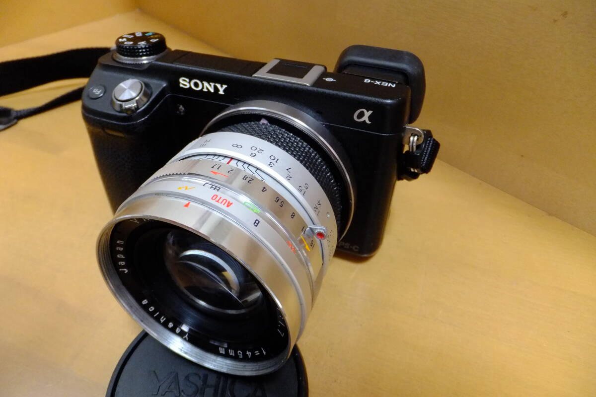 富岡光学　YASHINON DX 45mm F1.7 SONY Eマウント　改造レンズ_画像2