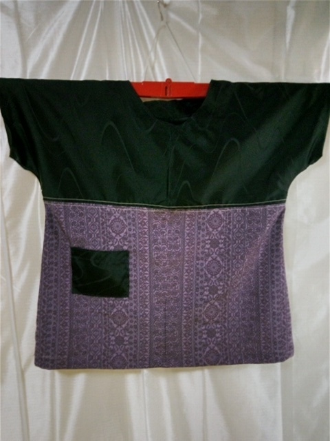  туника L размер б/у товар кимоно переделка лоскутное шитье 