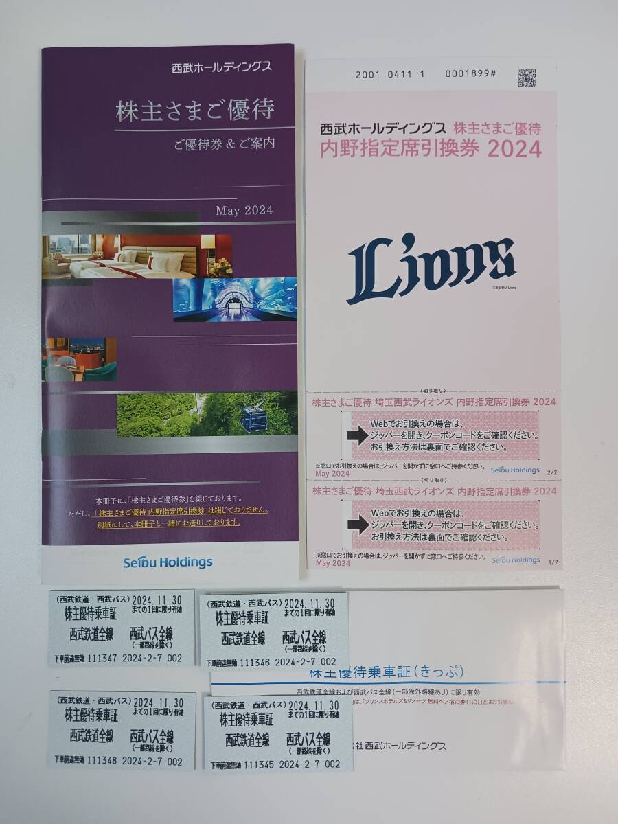 【送料無料】西武ホールディングス　株主優待券（500株以上1000株未満）一式_画像1