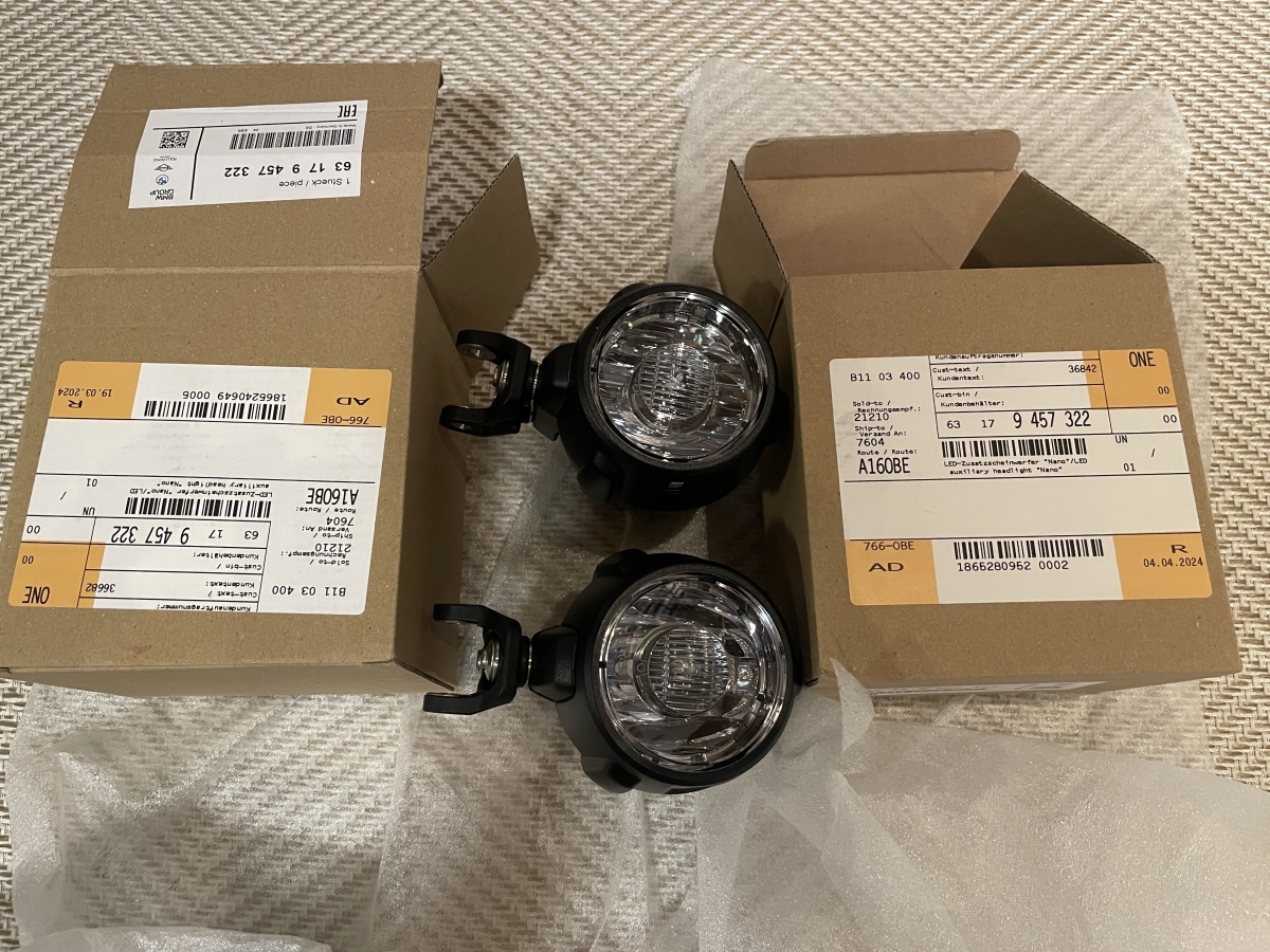 BMW original LED foglamp additional head light Nano switch harness set S1000 XR R1200 R1250 F750GS F850GS
