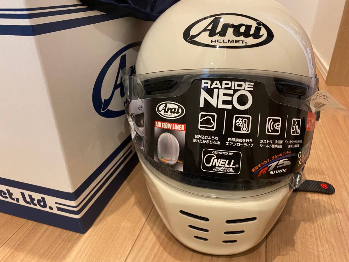 ■アライ ARAI RAPIDE-NEO LTD ラパイドネオ モダンアイボリー L(59-60cm) NANKAI×Arai 中古美品_画像3