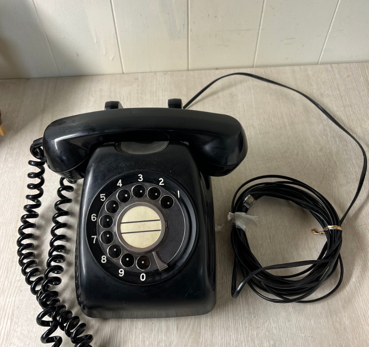 [②-D3] black telephone 600-A1 telephone machine Showa Retro antique retro that time thing ornament Vintage collection Japan electro- confidence telephone . company 