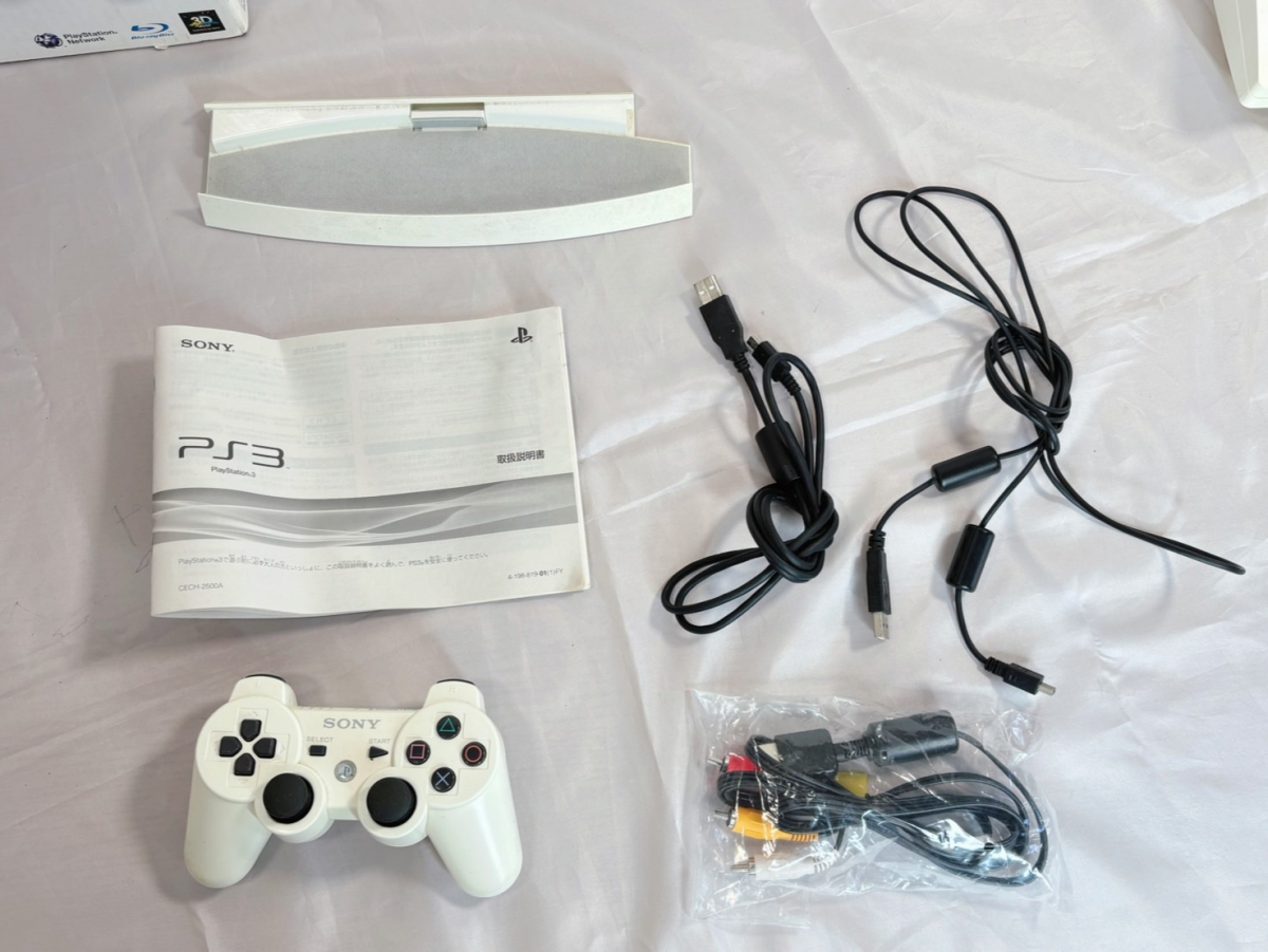 10000-16-SK18-SONY ソニー-PS3 CECH-2500A LW-Classic White 160GB 箱付_画像9