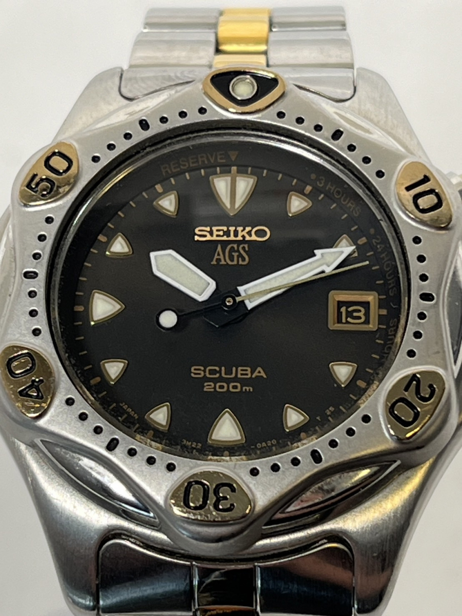 10365-7-SJ22-SEIKO　セイコー-scuba 200m　スキューバ200-自動巻き発電_画像1