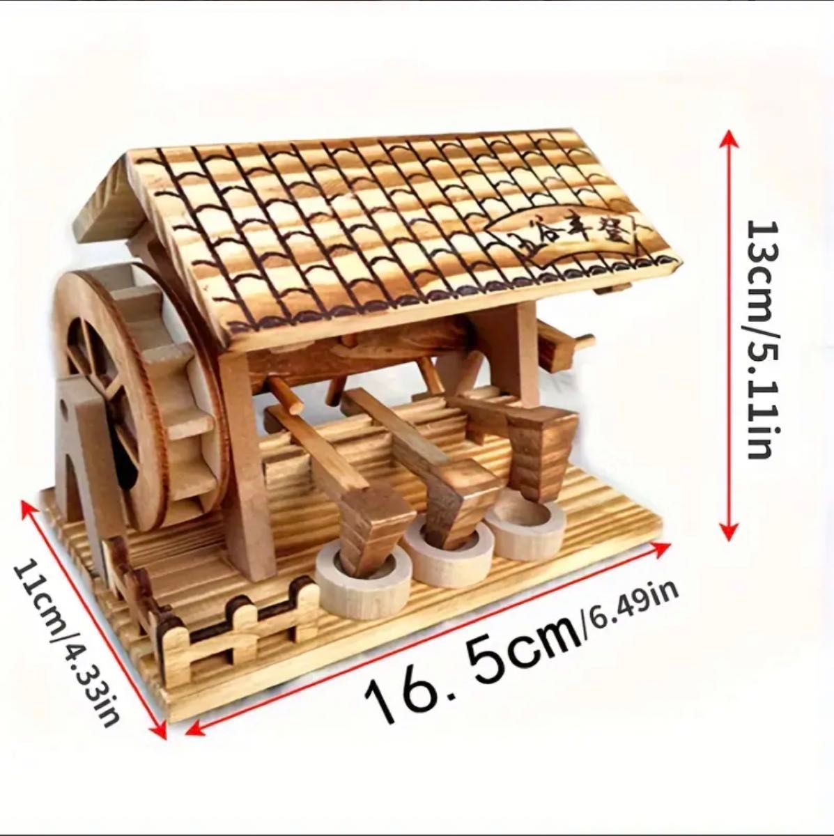 【新品】古代の木製水車模型