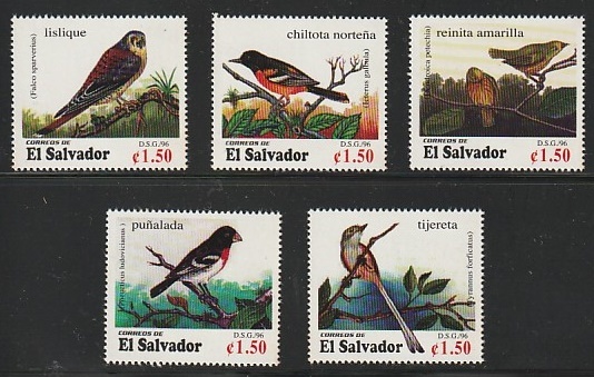 サルバドール 1996年トリ５種完未の画像1