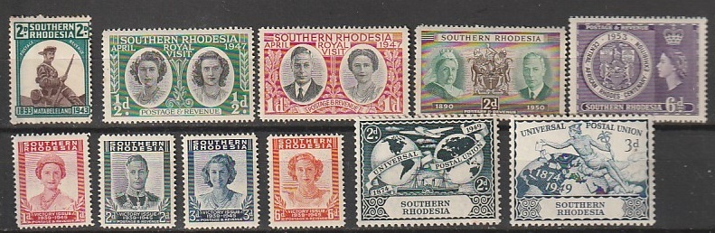  south low tesia1943~53 year commemorative stamp 6 collection each .11 kind not yet 