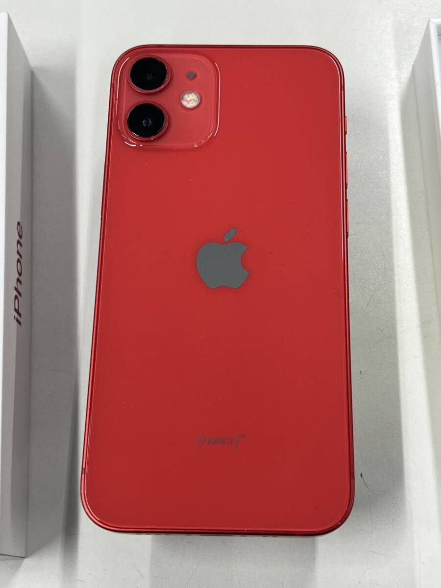 中古品 SIMフリー iPhone 12 mini 128GB レッド MGDN3J/A　一括〇_画像4