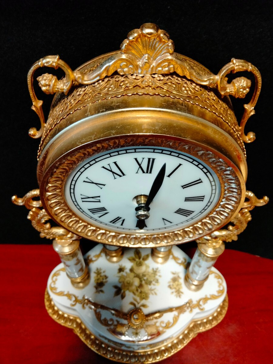 イタリア製高級装飾置時計動作品難有りの画像4