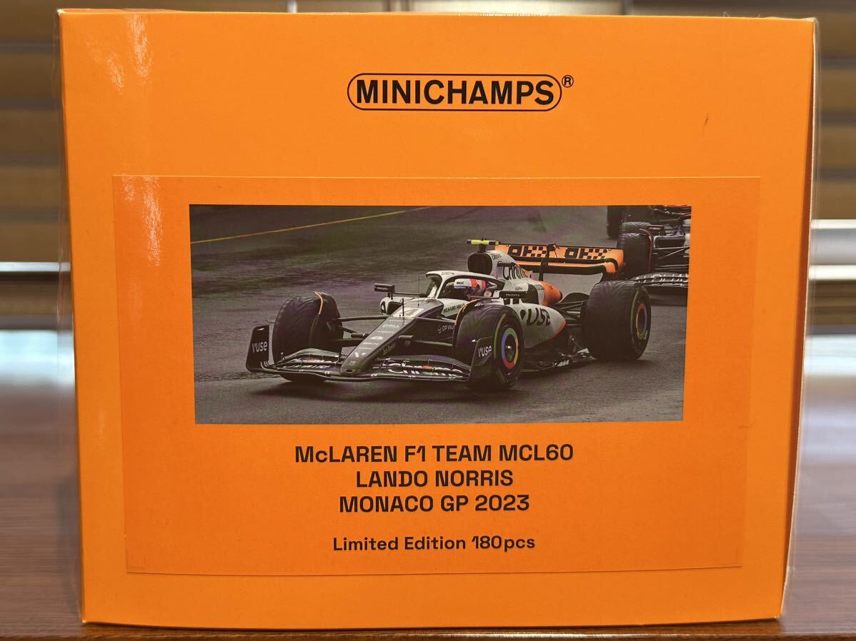 新品未開封 Minichamps 1/18 ミニチャンプス 1/18 Mclaren F1 TEAM MCL60 ランド・ノリス モナコGP 2023 Limited Edition 180pcsの画像3