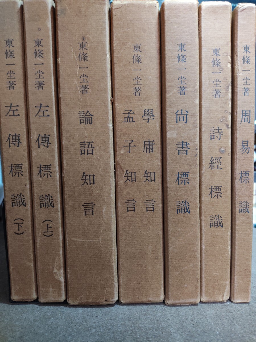 東條一堂著作集（七冊揃）（書籍文物流通会, 1962-1965）_画像1