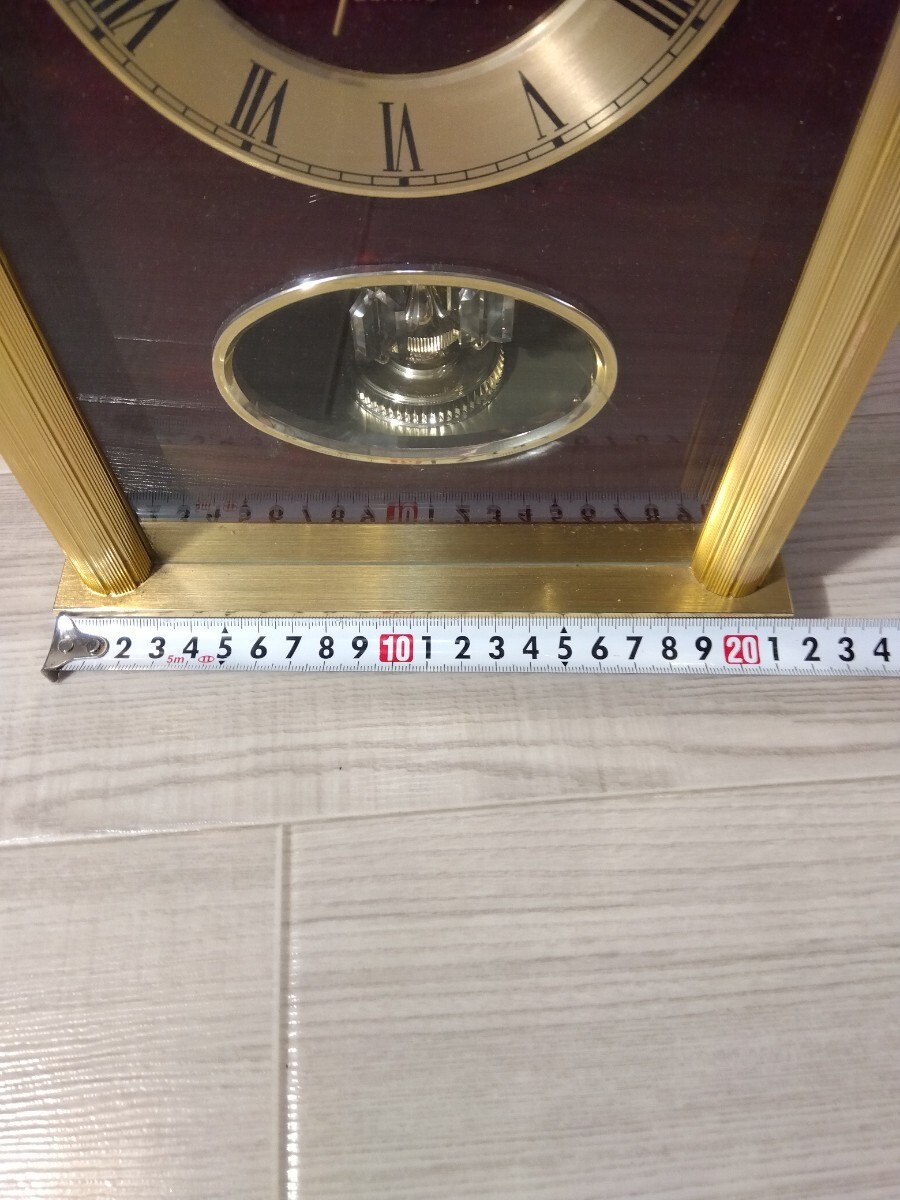 【F820】【稼働品】 CITIZEN シチズン 回転飾り付き 置き時計 QUARTZ クォーツ 置時計の画像8