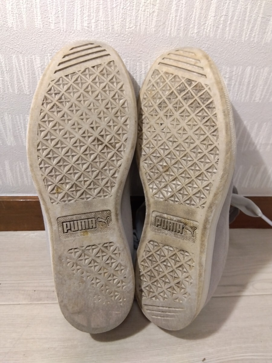 [F829] Puma PUMA sneakers shoes Vicky ribbon Vikky Ribbon 23.5cm gray lady's sneakers 