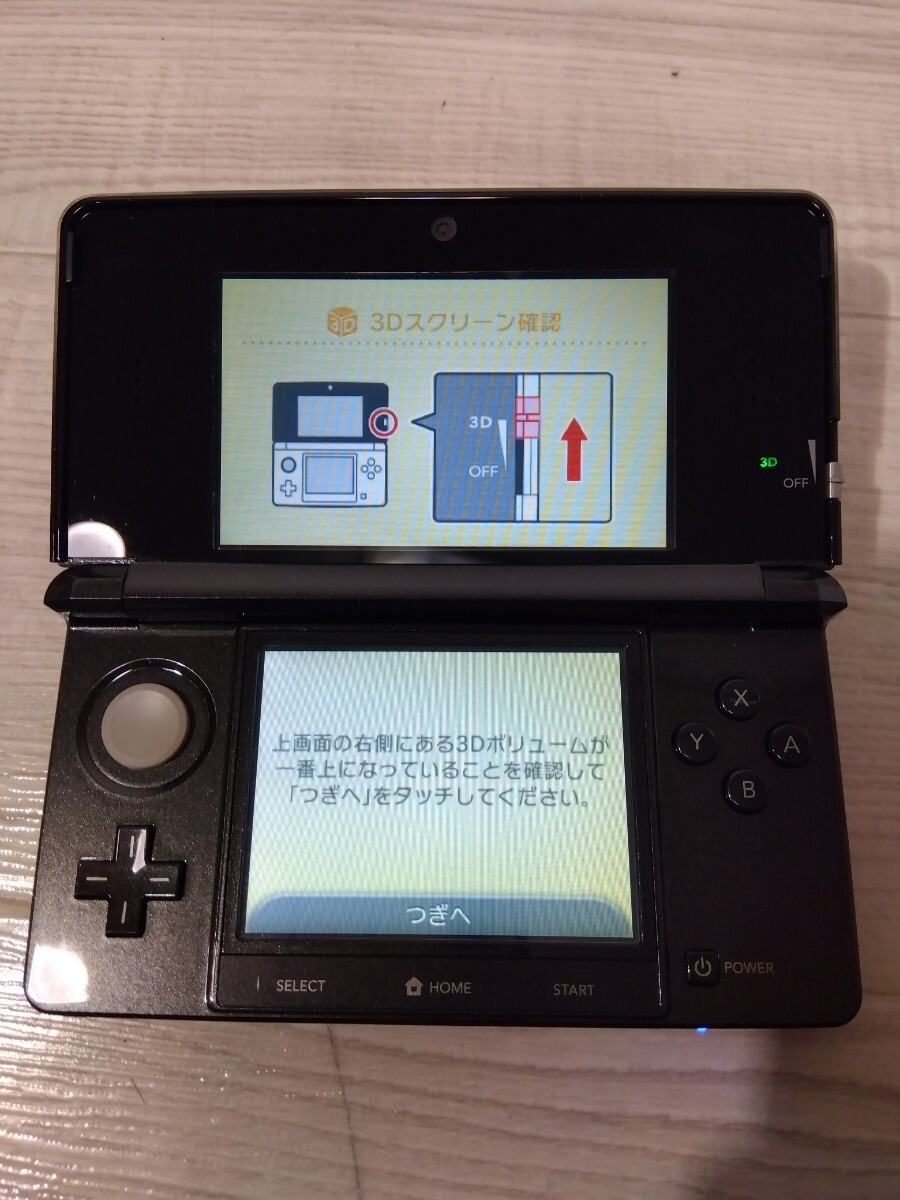 【F979】【稼働品・初期化済み】 ニンテンドー Nintendo 3DS CTR-001 任天堂 コスモブラック_画像1
