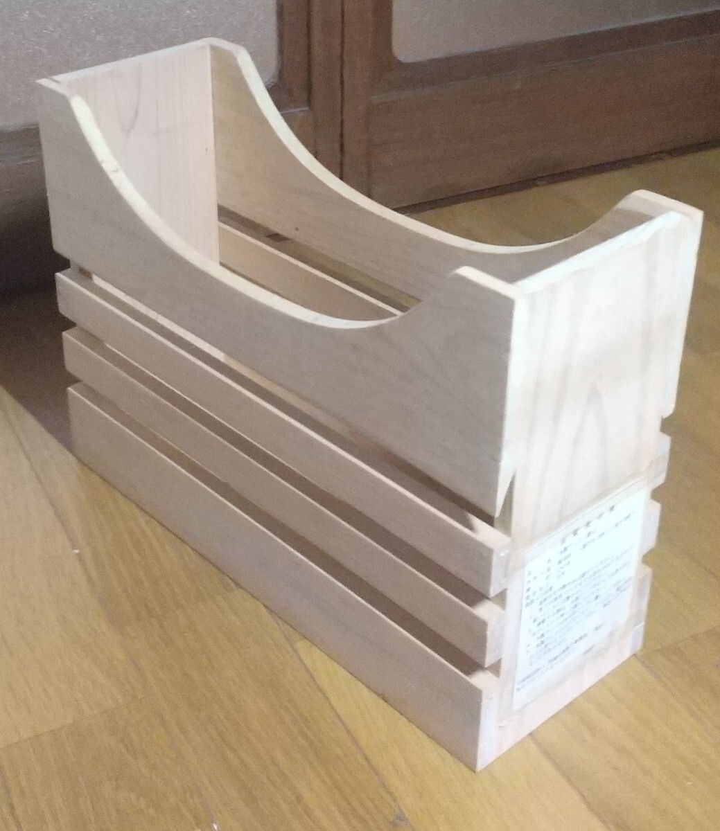 木製フリーボックス大2小&ラック&ブックスタンド★ 蓋付 木箱　ヒノキ　白木_画像5