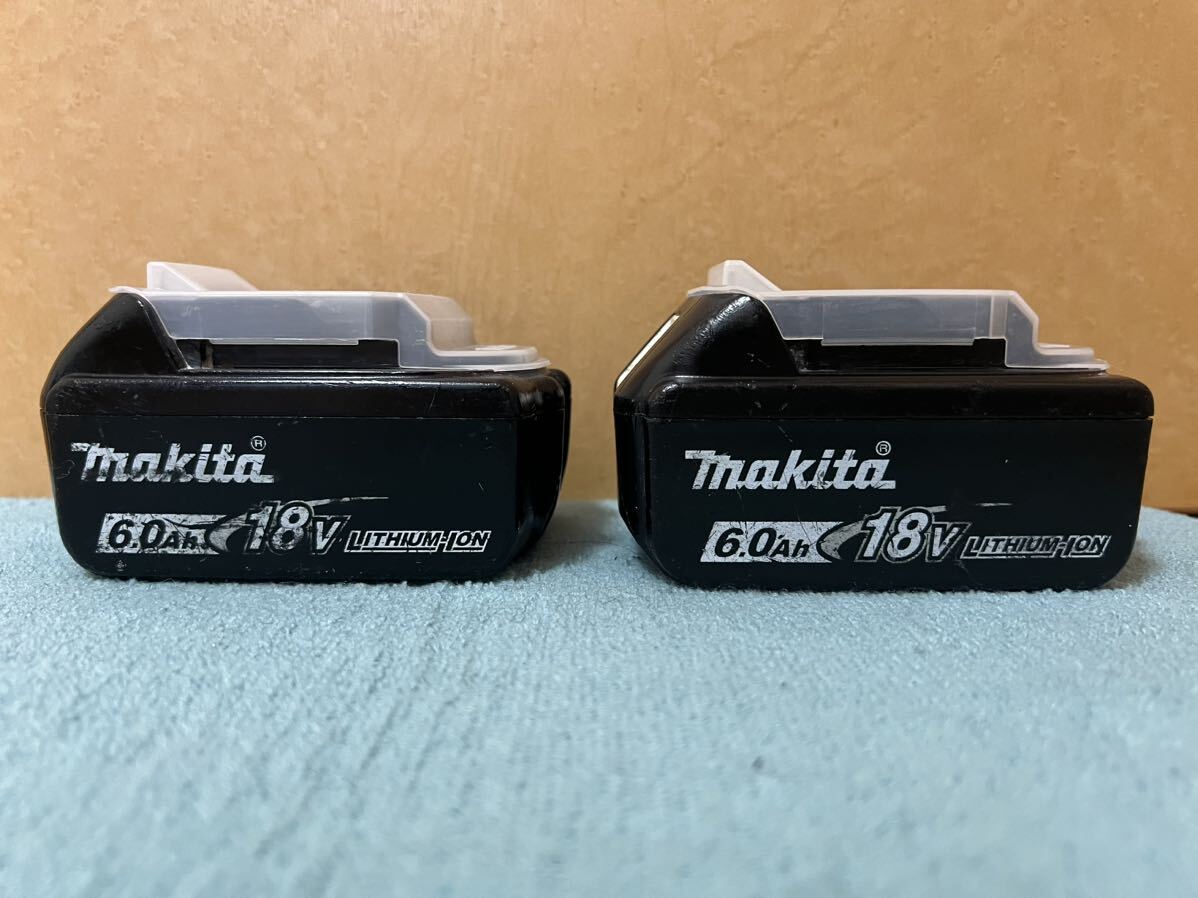 マキタ Makita 純正 2個 Li-ion バッテリー BL1860B 6.0Ah 18V マキタバッテリーマキタインパクトドライバー 動作品 美品の画像4