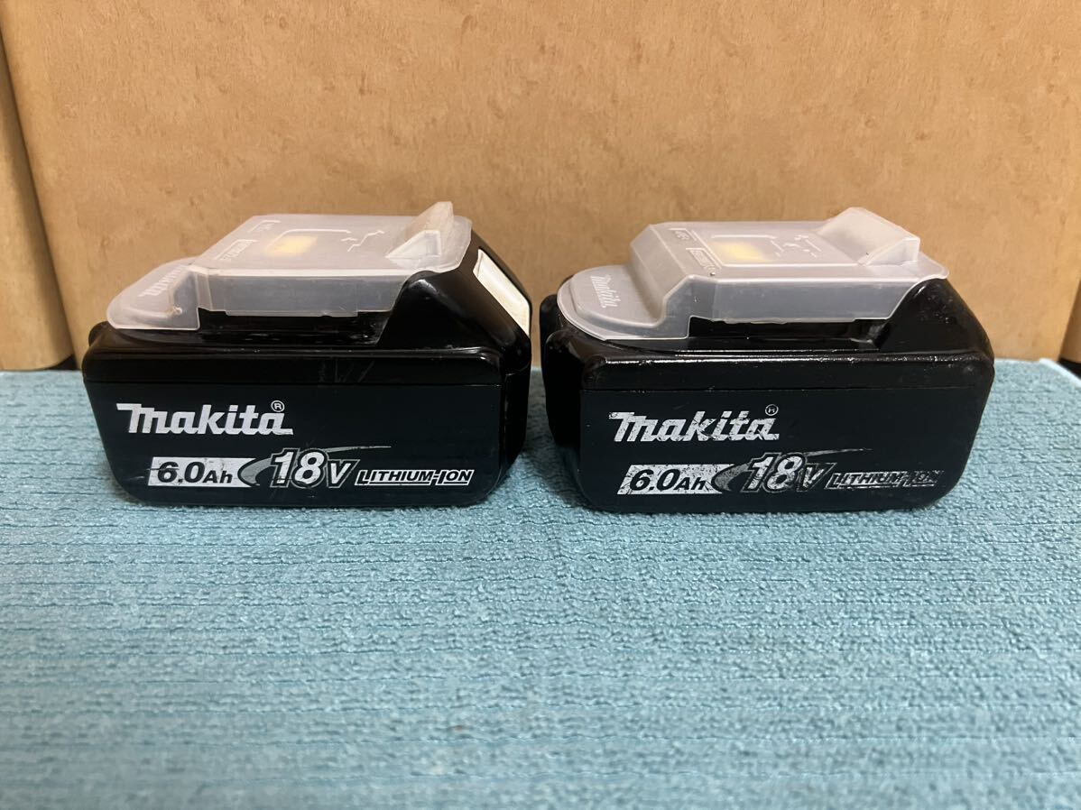 マキタ　Makita 純正　2個　Li-ion バッテリー　BL1860B 6.0Ah 18V マキタバッテリーマキタインパクトドライバー　動作品　美品(雪マーク _画像4