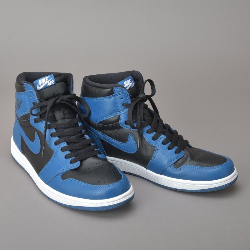  as good as new NIKE AIR JORDAN 1 RETRO HIGH OG sneakers 29cm US11 blue blue black 555088 Nike air Jordan 1 2017 year shoes #b.a/a.d